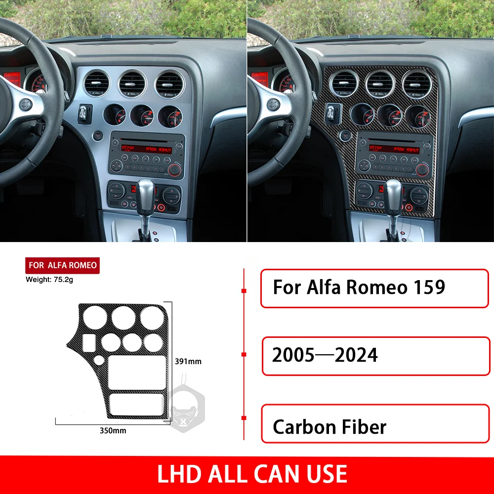Для Alfa Romeo 159 2005–2024 автомобильные аксессуары из настоящего углеродного волокна
