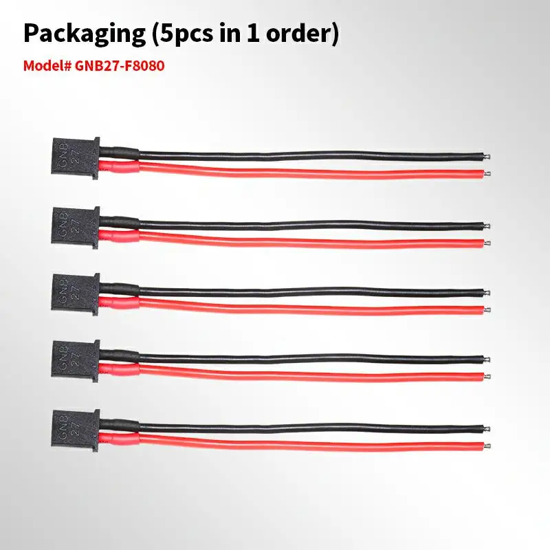 5 шт. GAONENG GNB27 переходник мама/Папа к адаптеру PH2.0 с проводом 80 мм 20agw для моделей 1S RC