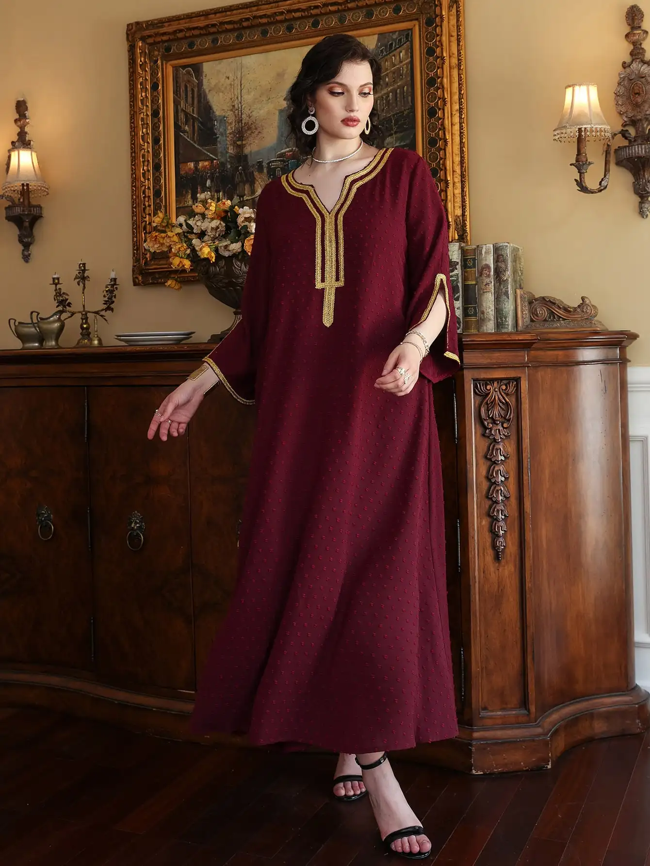 

TOLEEN 2022 Women Plus Size Maxi Long Dresses Casual Elegant Abaya Muslim Turkish African Party Evening Festival Robe Clothing