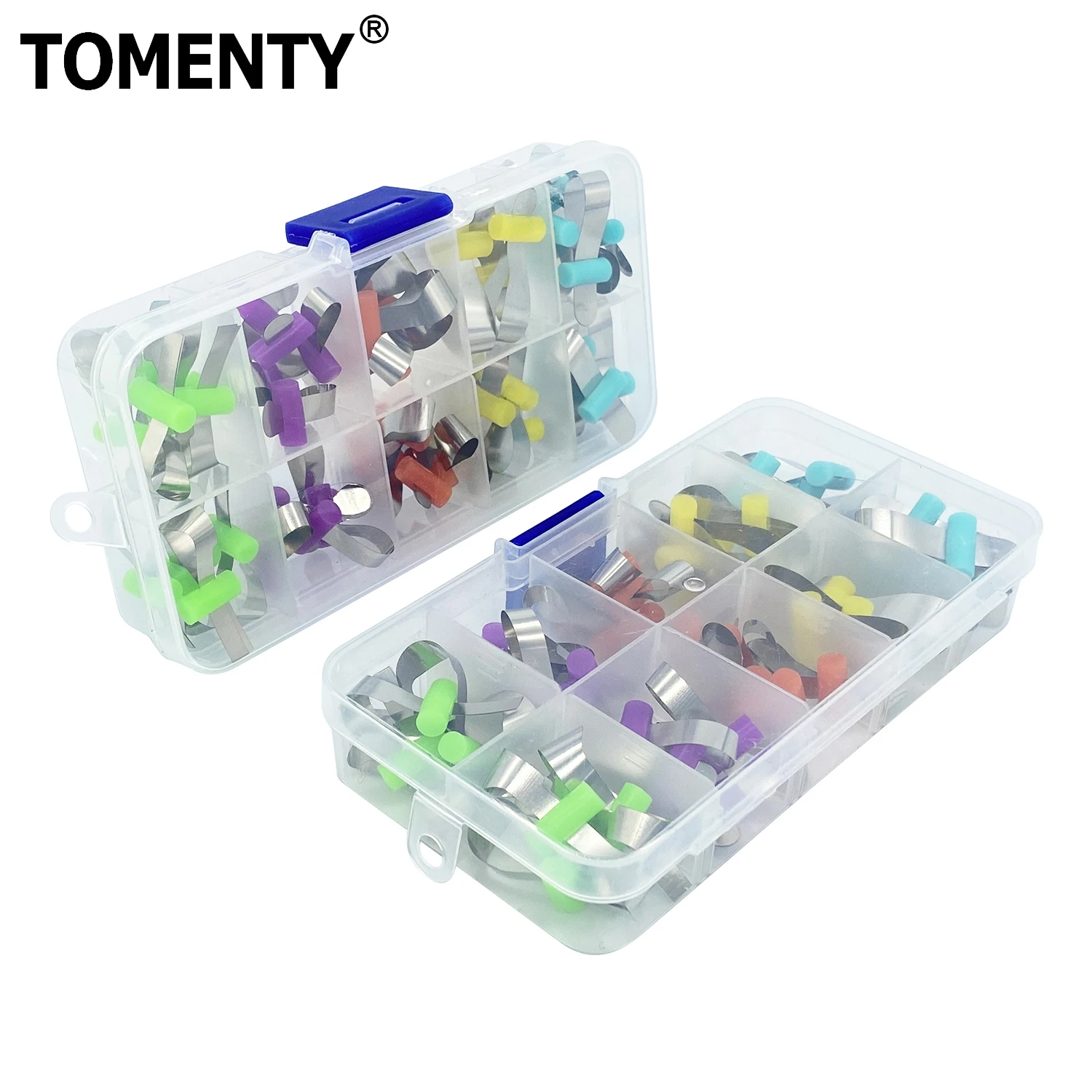 

TOMENTY 50Pcs Dental Forming Sheet Orthodontic Sectional Contoured Metal Matrices Bands Polyester Lab Matrix Dentist Materials