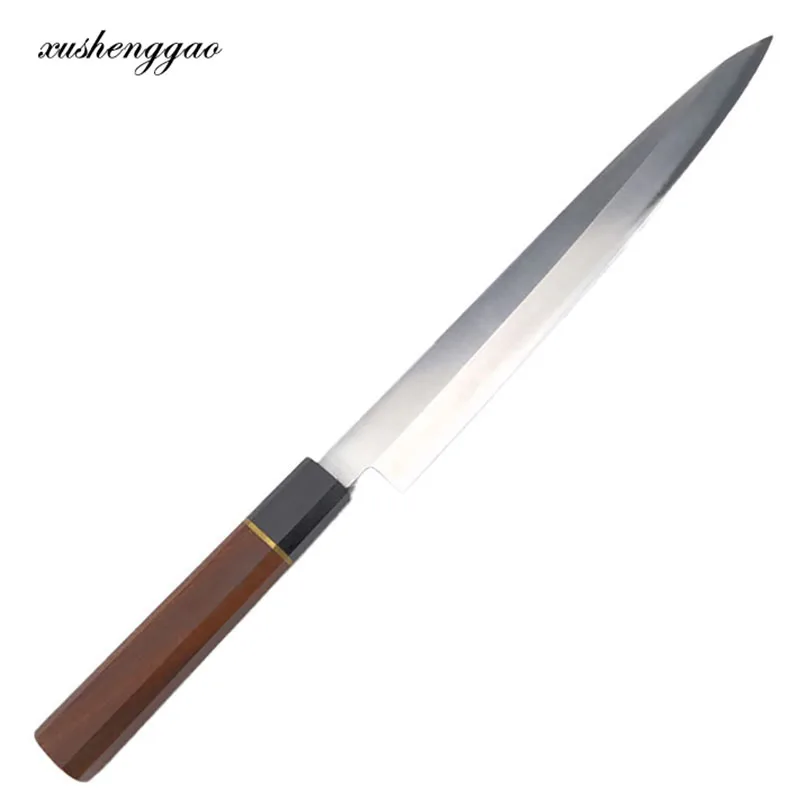 

10.5 Inch Yanagiba Sashimi Knife 10Cr15MoV Steel Sharp Slicing Salmon Ham Filleting Cleaver Fish Kitchen Knives Octagonal Handle