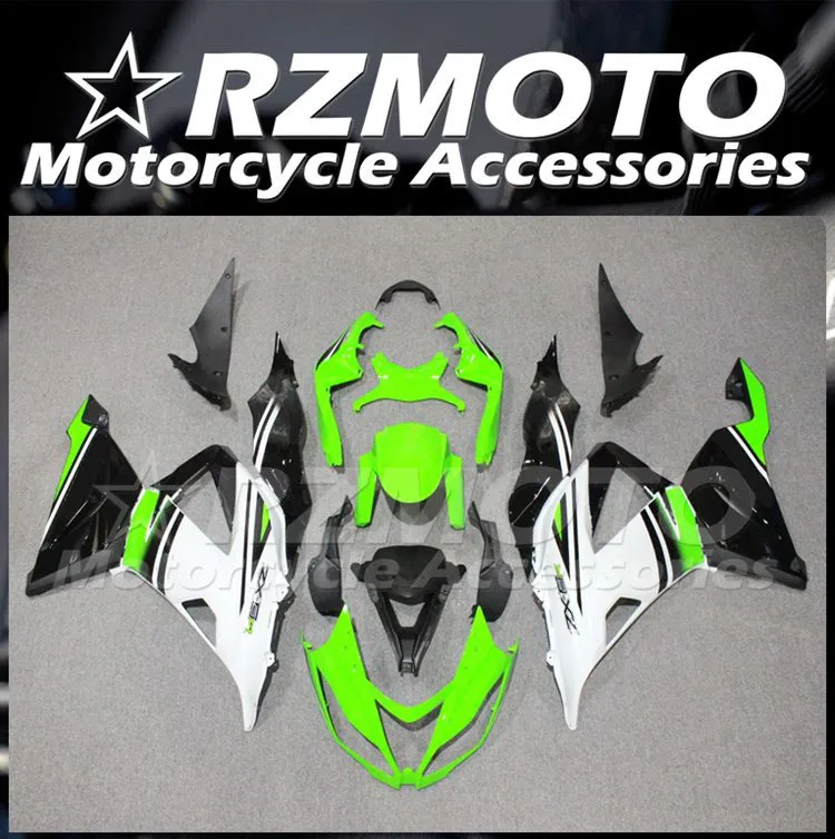

Комплект обтекателей из АБС-пластика, 4 подарка, подходит для Kawasaki Ninja ZX-6R 636 599 2013 2014 2015 2016 2017 2018 13 14 15 16 17 18, белый, зеленый