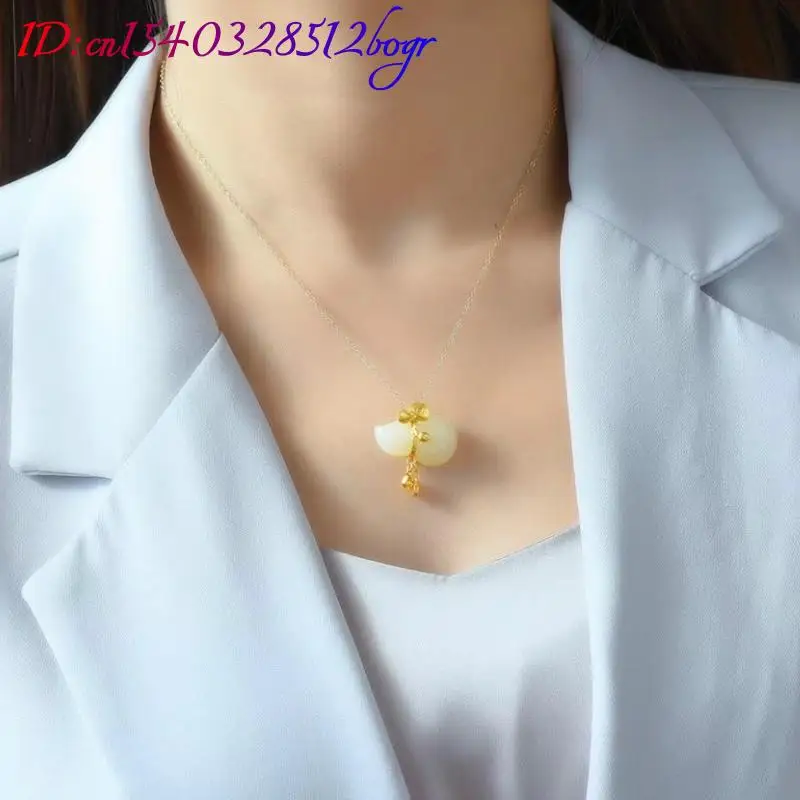 Натуральный нефрит искусственный камень очаровательный позолоченный амулет 18