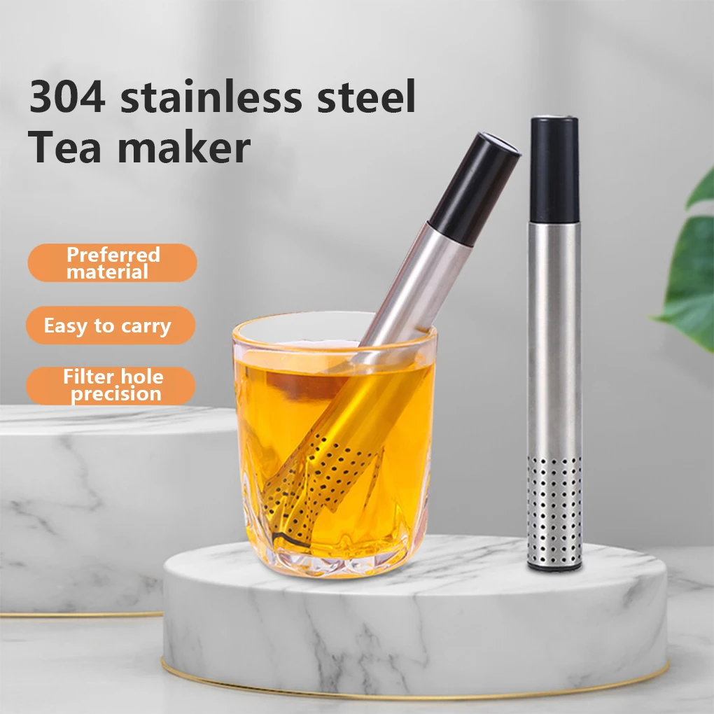 

Tea Strainer Fine Mesh Stainless Steel Infuser Pipe Design Touch Feel Holder Tool Tea Spoon Infuser Filter Kitchen Accessories