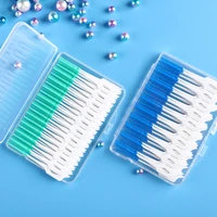 40pcsset silicone interdental brushes super soft dental cleaning brush teeth care dental floss toothpicks oral tools