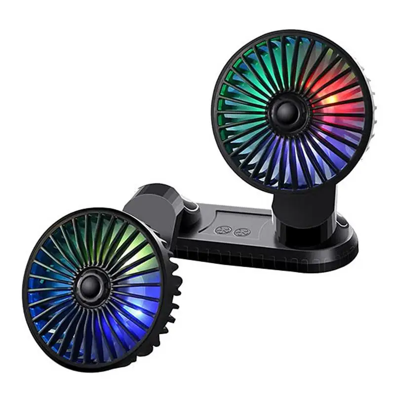 

Adjustable Dual Head Fan Portable USB Dual Head Cooling Air Fan Portable Vehicle Fan Adjustable Electric Car USB Fan For