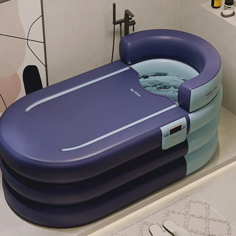 

Inflatable Bathtub Adults Freestanding Foldable Portable Keep Warm Bathtubs Cover Folding Banheira Dobravel Household Bathtub