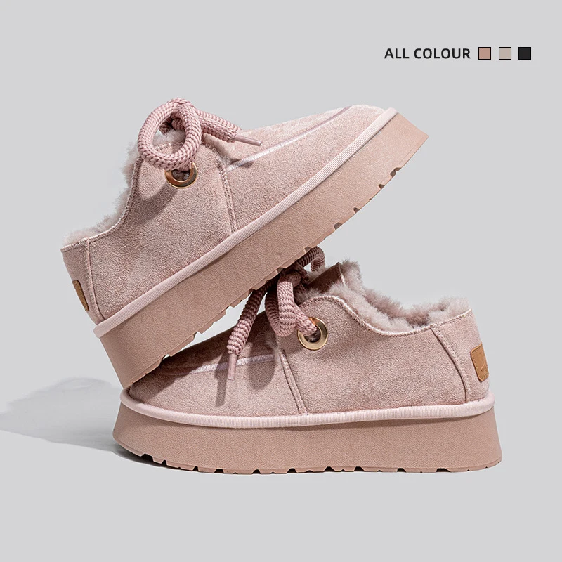 Женские зимние ботинки новинка 2024 зимняя Корейская теплая утолщенная обувь с