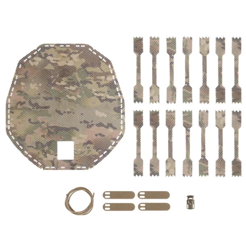 Фото Чехол для шлема Airsoft Fast Helmet из 3D камуфляжной сетки для охоты, страйкбола, пейнтбола, тренировок на открытом воздухе, аксессуары для шлемов Super High Cut №2