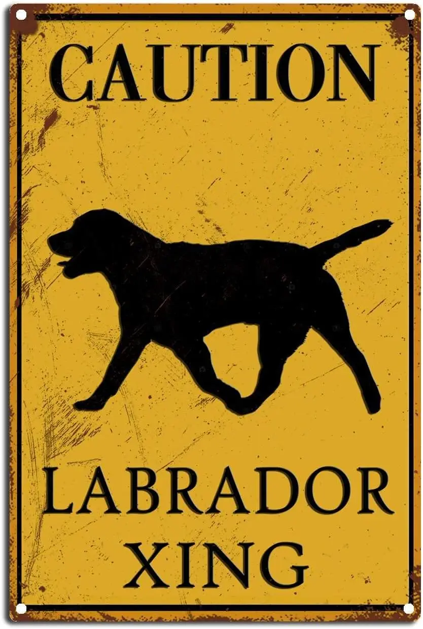 FLFGIDD Знак Лабрадора Престоимость Лабрадор Син Оловянная вывеска Предупреждающий