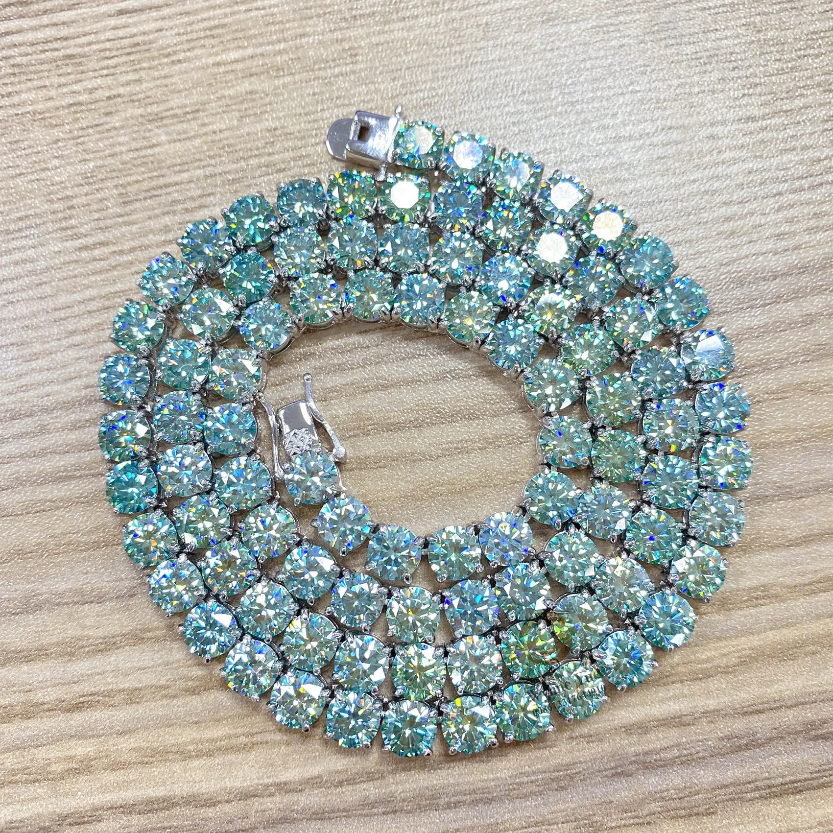 Цепь для тенниса с муассанитом S925 6 5 мм