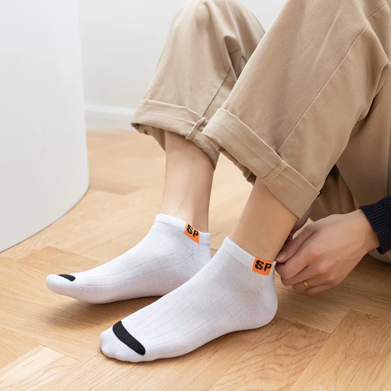 5 Pairs Cotton Men's Short Socks Crew Ankle High Quality Breathable Mesh Sports Casual Women Summer Low-Cut Thin Sock for Male