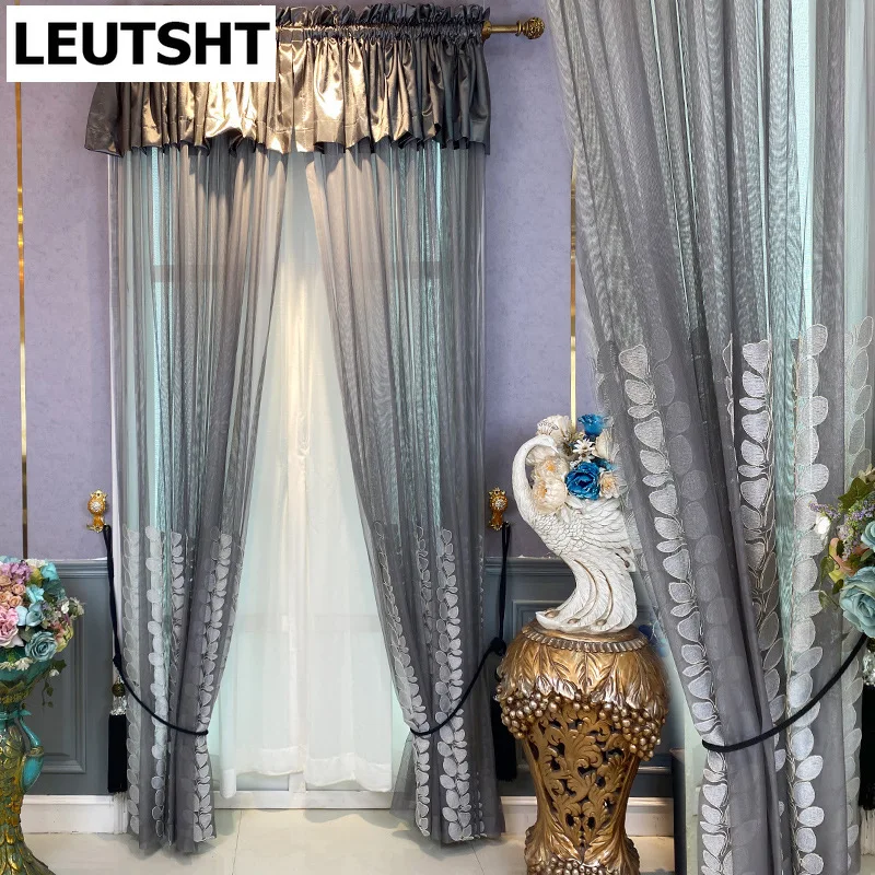 

2023 французские шторы для гостиной и столовой менее прозрачные для людей с американскими эркерными окнами