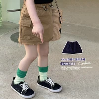 childrens clothing 2022 summer girls washed cotton workwear skirts baby skirts trendy casual skirts
