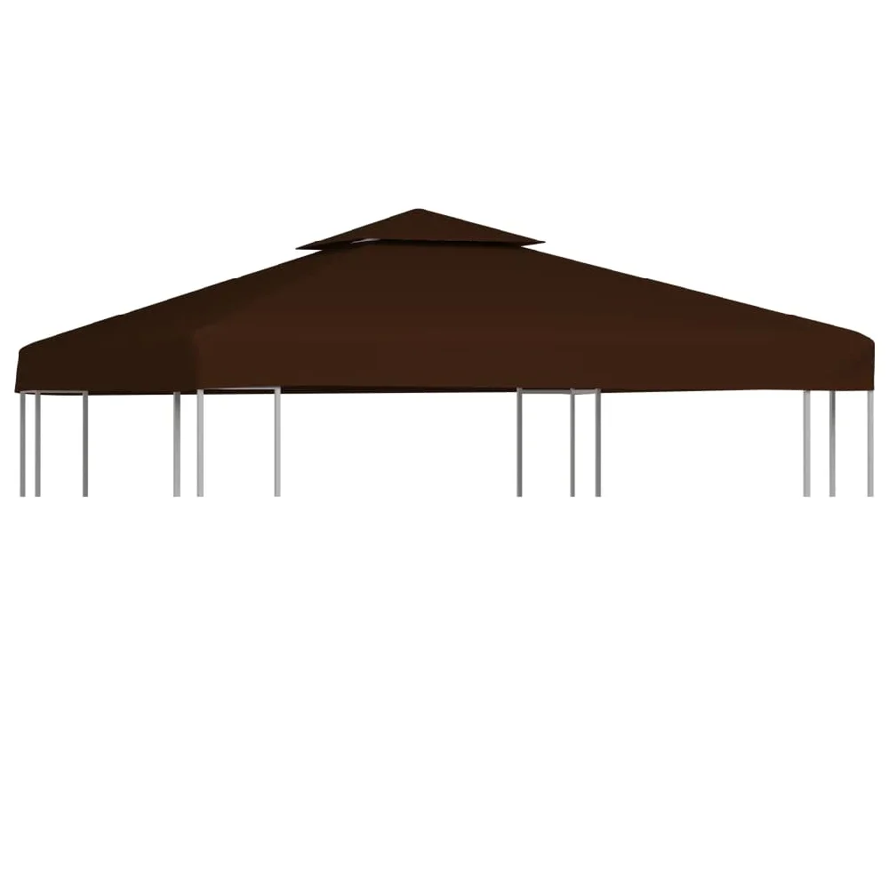 

2-Tier Gazebo Top Cover 9.1 oz/yd² 9.8'x9.8' Brown