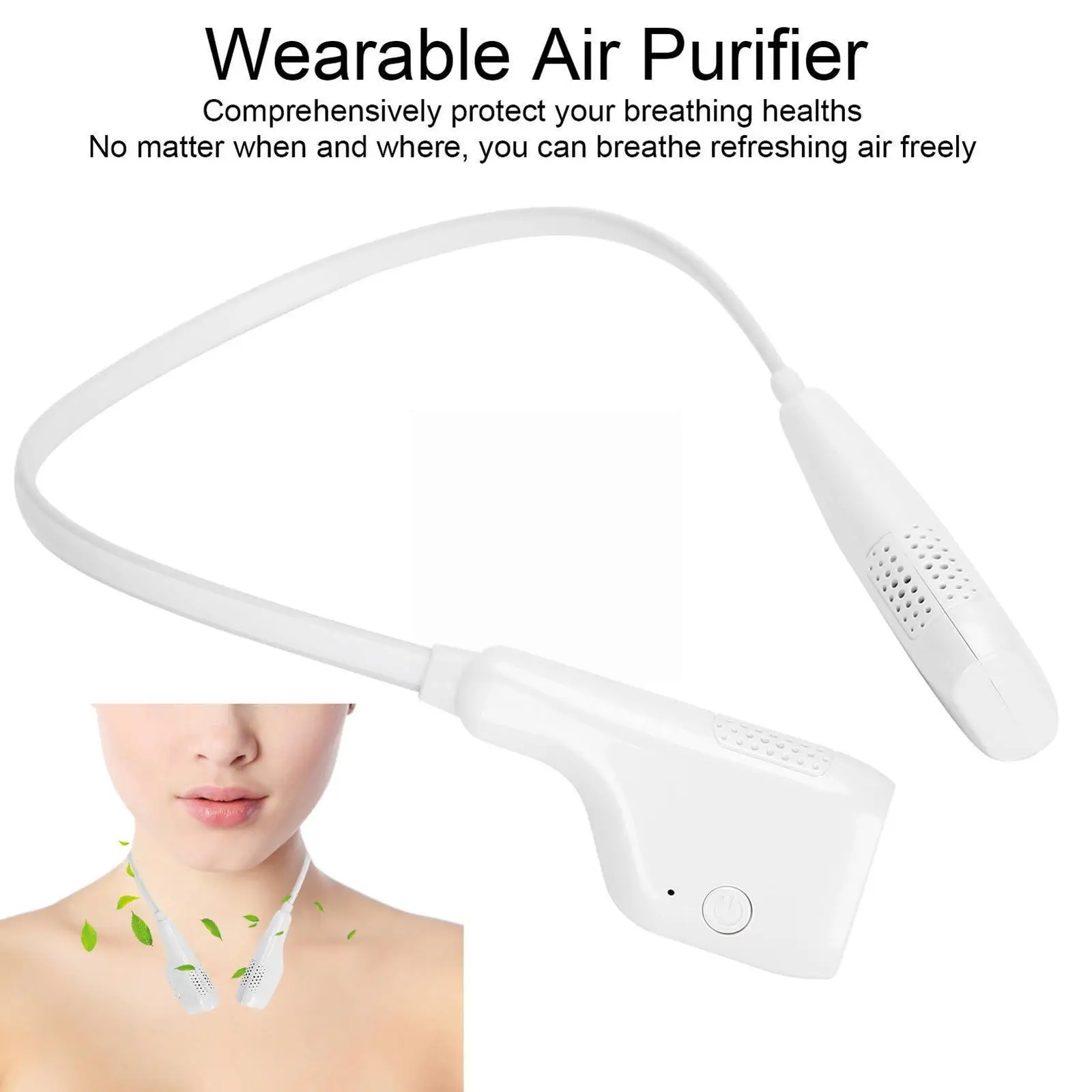 

Portable USB Air Purifier, Hanging Neck Negative Ion Air Filter for Purifying Air PM2.5 Smog Smoke, Wearable Air Purifier N T3A2