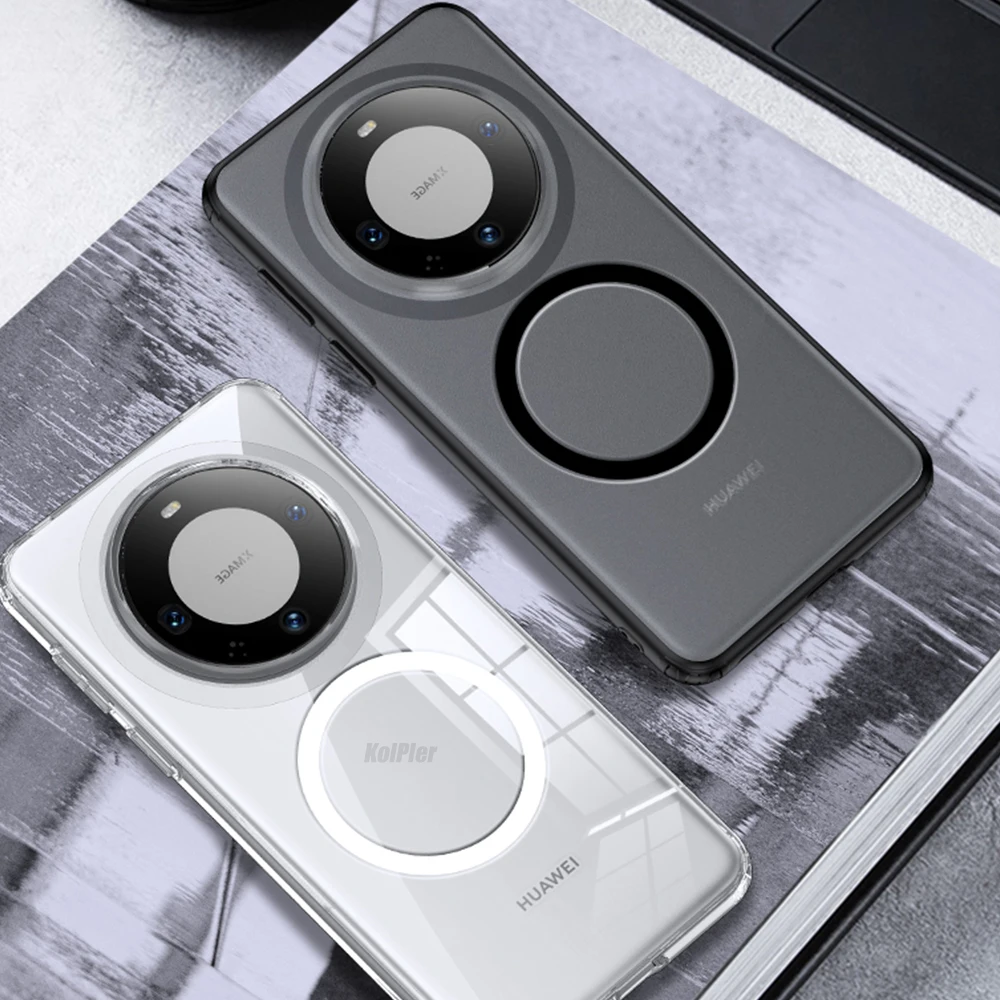 Прозрачный чехол для телефона HUAWEI MATE 70 PRO/ MATE70 мягкая магнитная силиконовая рамка