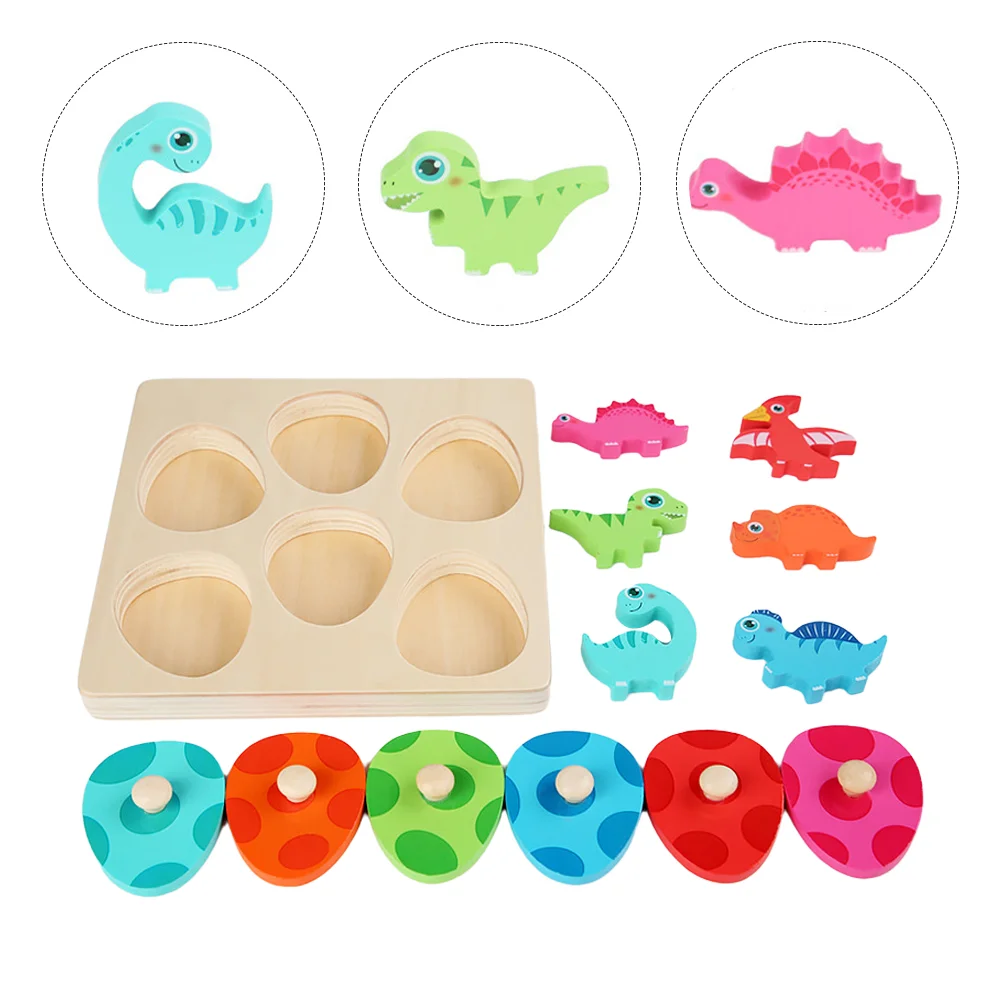 

1 Set Cartoon Puzzle Plaything Children Jigsaw Wooden Dinosaurs Puzzle