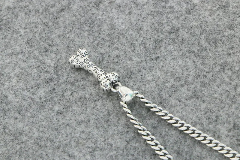 Европейская и американская уличная тенденция ожерелье из чистого серебра