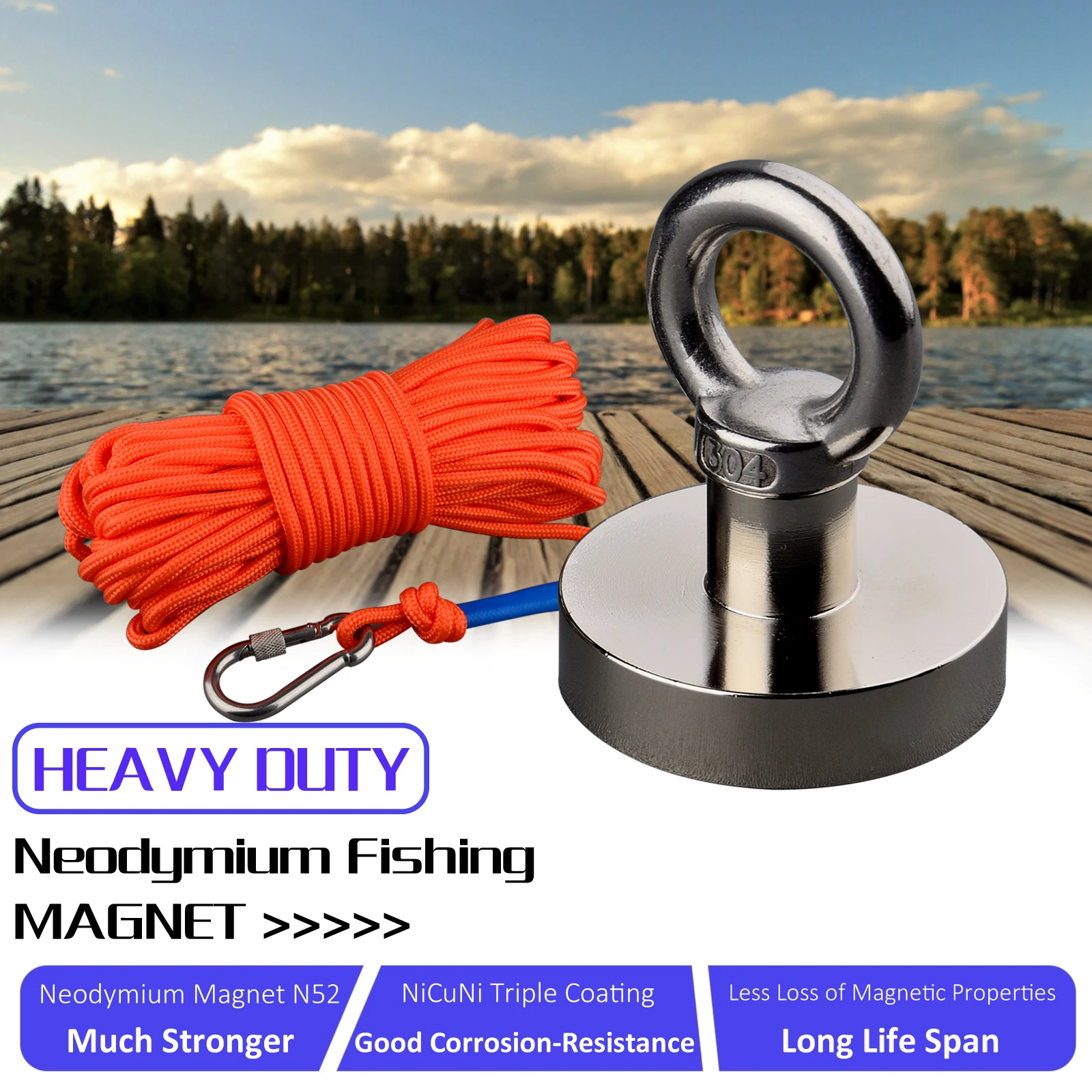 Диаметр 48 мм неодимовые рыболовные магниты крепкий винт отверстие окуляр в реке