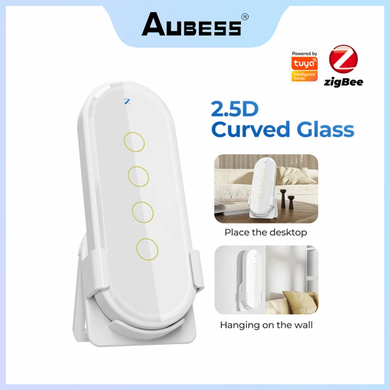 

Tuya ZigBee Wireless Smart Home Scene Switch Light Remote Control Smart Life App 4 Gang 12 Scene Touch Light Switch Smart Home