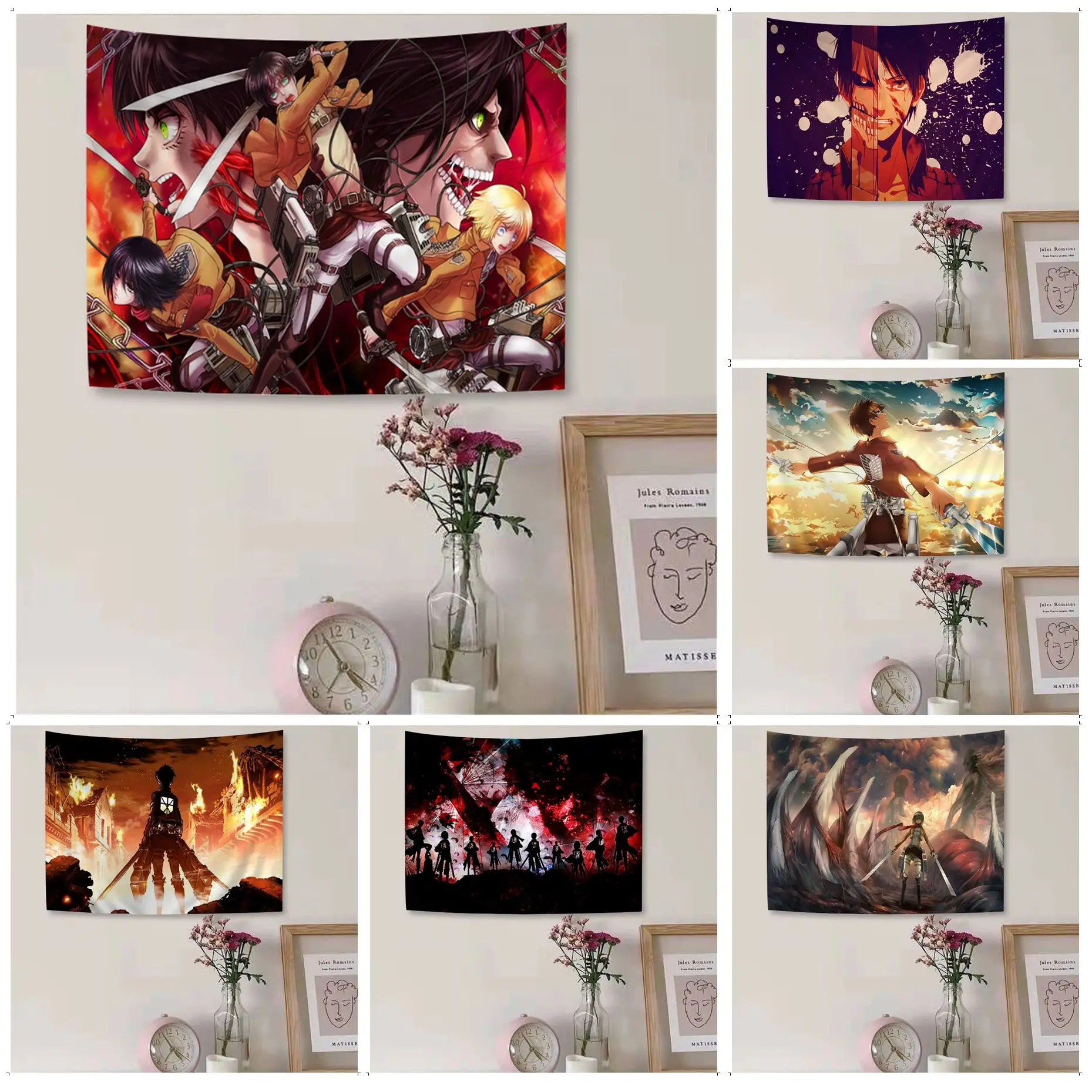 

Attack On Titan Anime Wall Tapestry Cheap Hippie Wall Hanging Bohemian Wall Tapestries Mandala Kawaii Room Decor