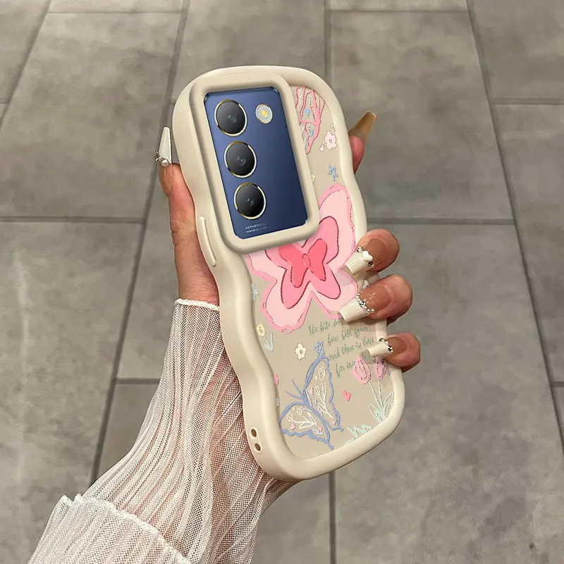 Фото Милый бабочка для vivo V40 SE с противоударным гибким модным чехлом идеально подходит для vivo V Y T 3 51 33 28 30 53 S Lite (ME) SE №5