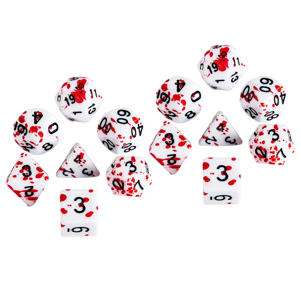 

14 Pcs Blood Dices Blood Splatter Dices Acrylic Gaming Dices Gaming Props