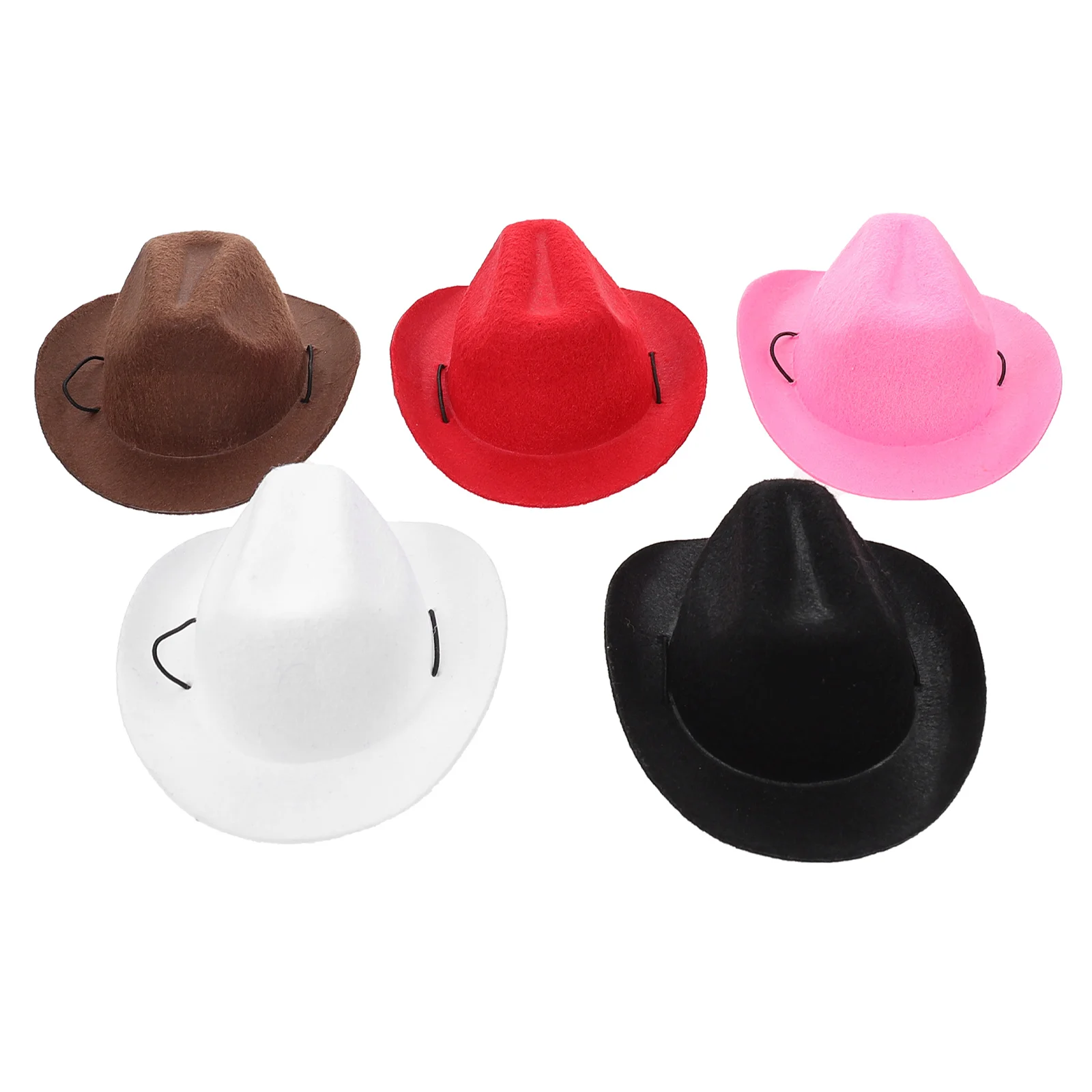 

5 Pcs Pet Cowboy Hat Multi-function Puppy Adorable Cat Mini Hats Wear-resistant Dog Accessory Accessories Top