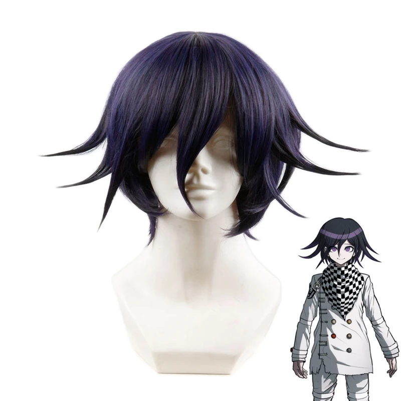 

Anime Danganronpa V3 Killing Harmony Ouma Kokichi Short Wig Cosplay Costume Dangan Ronpa Heat Resistant Synthetic Hair Men Wigs