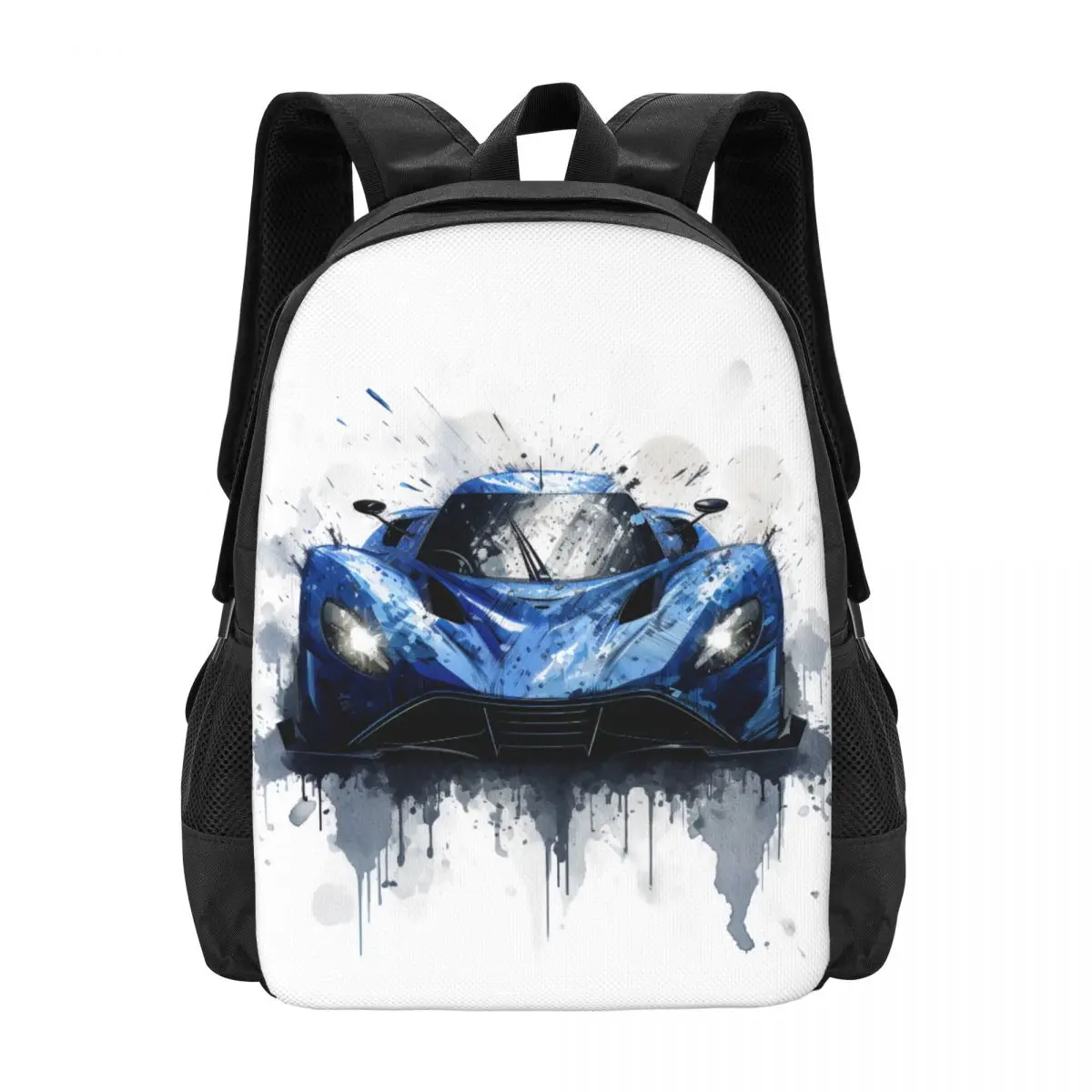 

Dazzling Sports Car Backpack Ink Drawing Hyper Artistic Cycling Backpacks Designer Durable High School Bags Novelty Rucksack