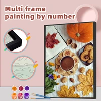 ruopoty acrylic paint by numbers with frame markers by numbers afternoon tea paint for painting home decor gift