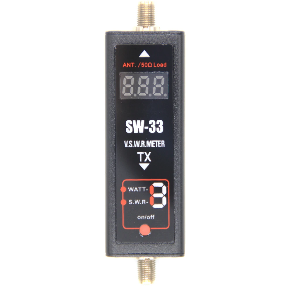 SW-33 Mini Power&SWR Meter VHF/UHF 100MHz~520MHz Portable Tester for Ham Two Way Radio SW33 Antenna Mini Tester Counter