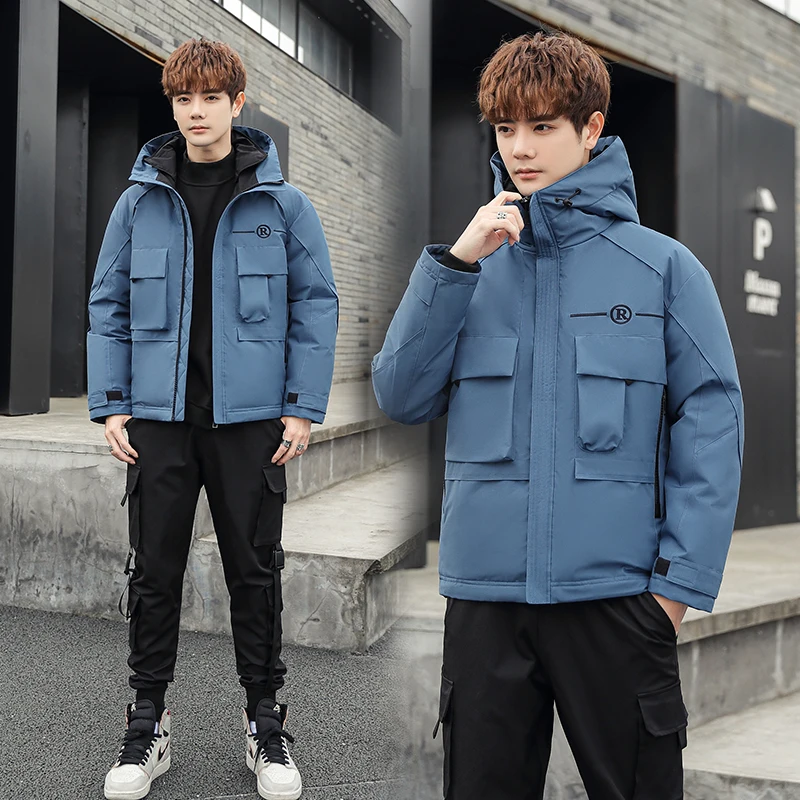 Meilly Gecko 2022 Autumn And Winter New Men's Down Plus Size 4xl Short Fashion And Leisure Keep Warm Handsome White Duck Jacket