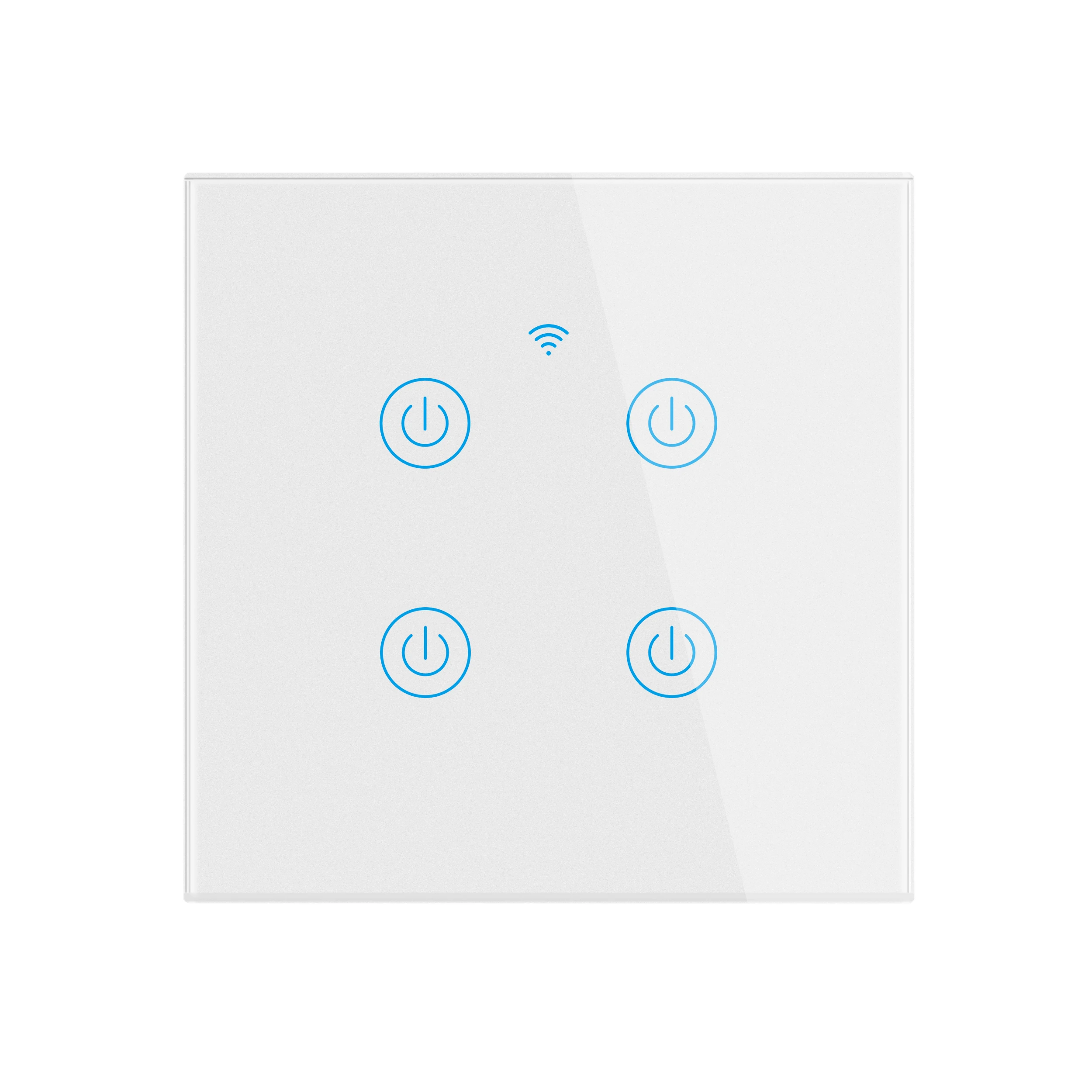 Настенный сенсорный выключатель TUYA, светильник ель с поддержкой Alexa и Google Home, европейский стандарт, 1, 2, 3, 4 клавиши, с нулевым проводом