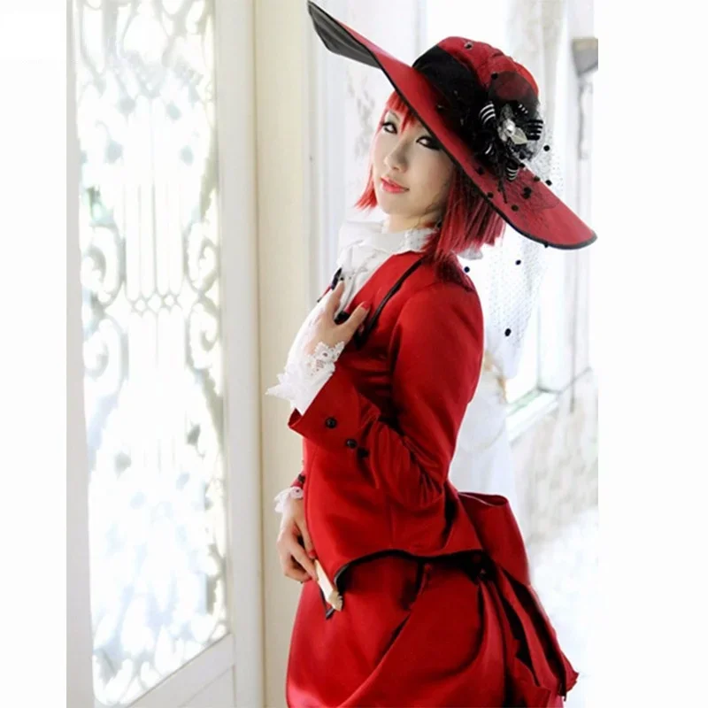 Amorous Black Butler Madam Red Angelina Dalles Косплей Костюм Женское Платье Длинная Юбка На Хэллоуин