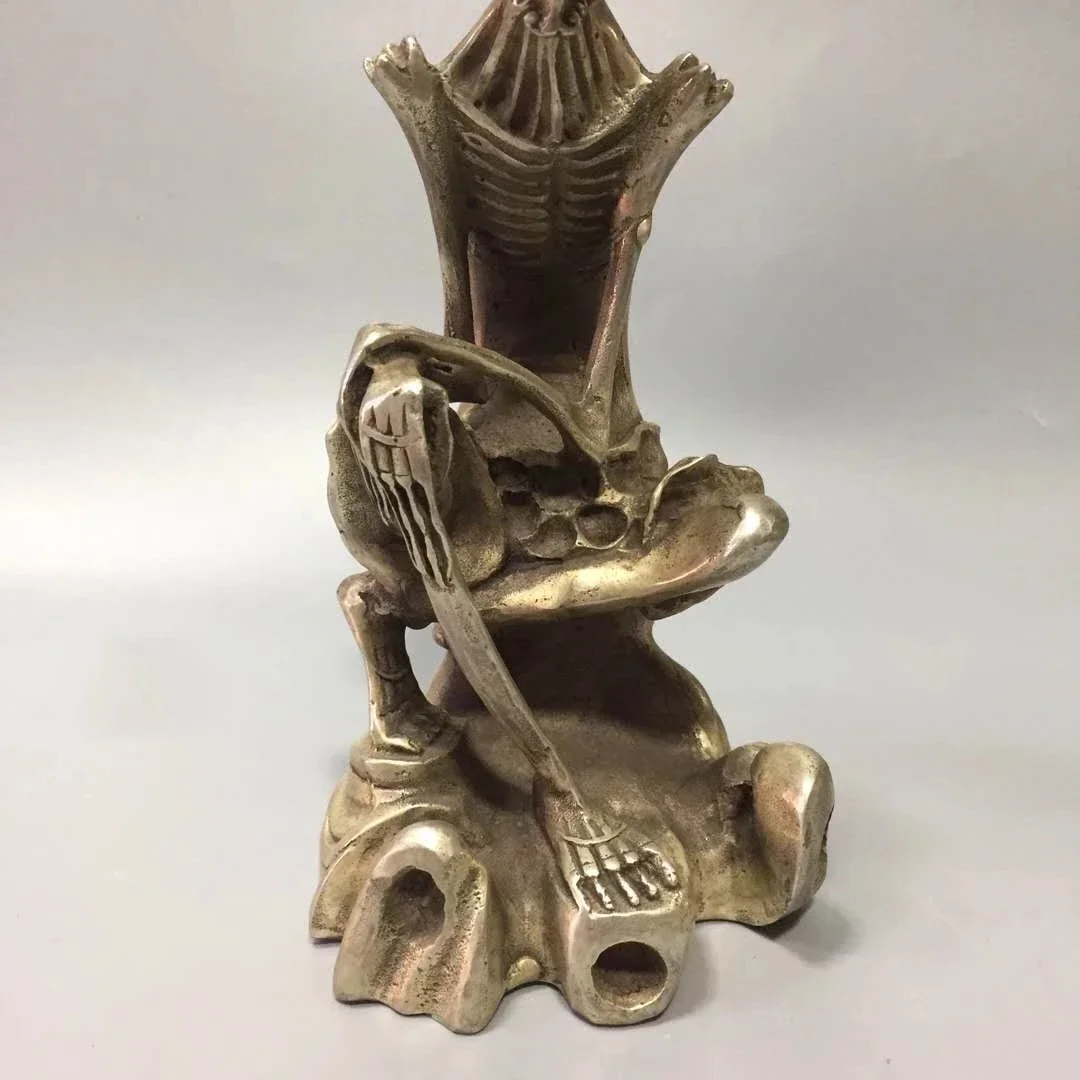 Архаичная коллекция белая медь статуя Будды из кости Архат