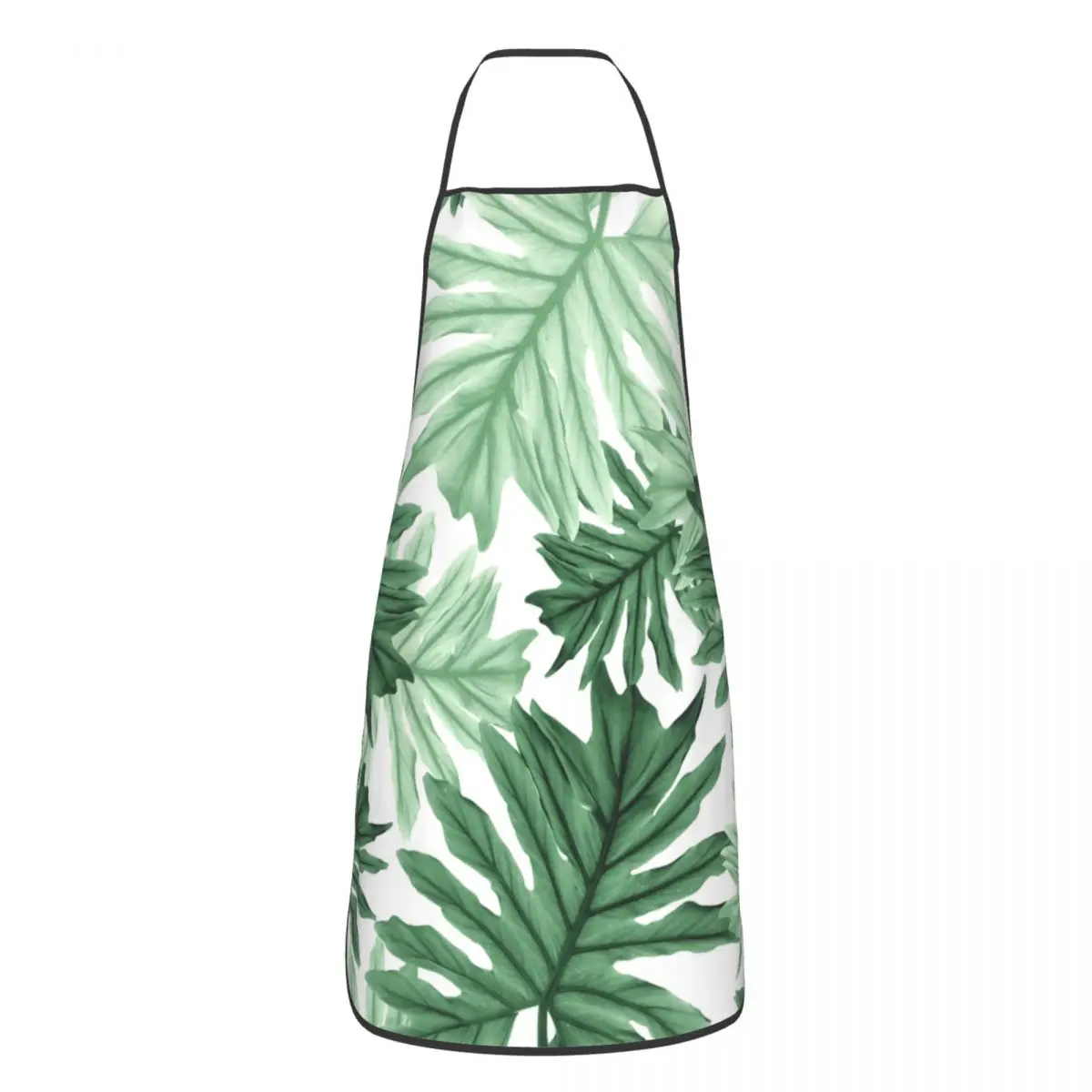 

Leaves Leaf Palms Apron Cuisine Cooking Baking Household Cleaning Jungle Tropical Green Plant Bib Kitchen Printed Tablier Adult