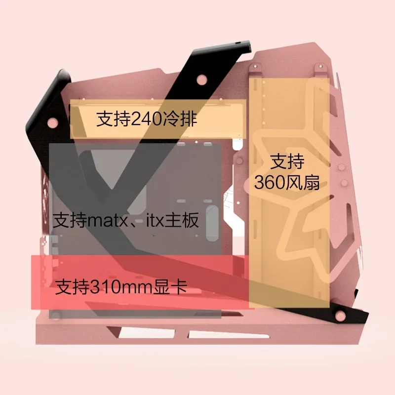 Yeston Sakura zeaginal ZC-09 mATX полностью алюминиевый настольный компьютер хост с водяным