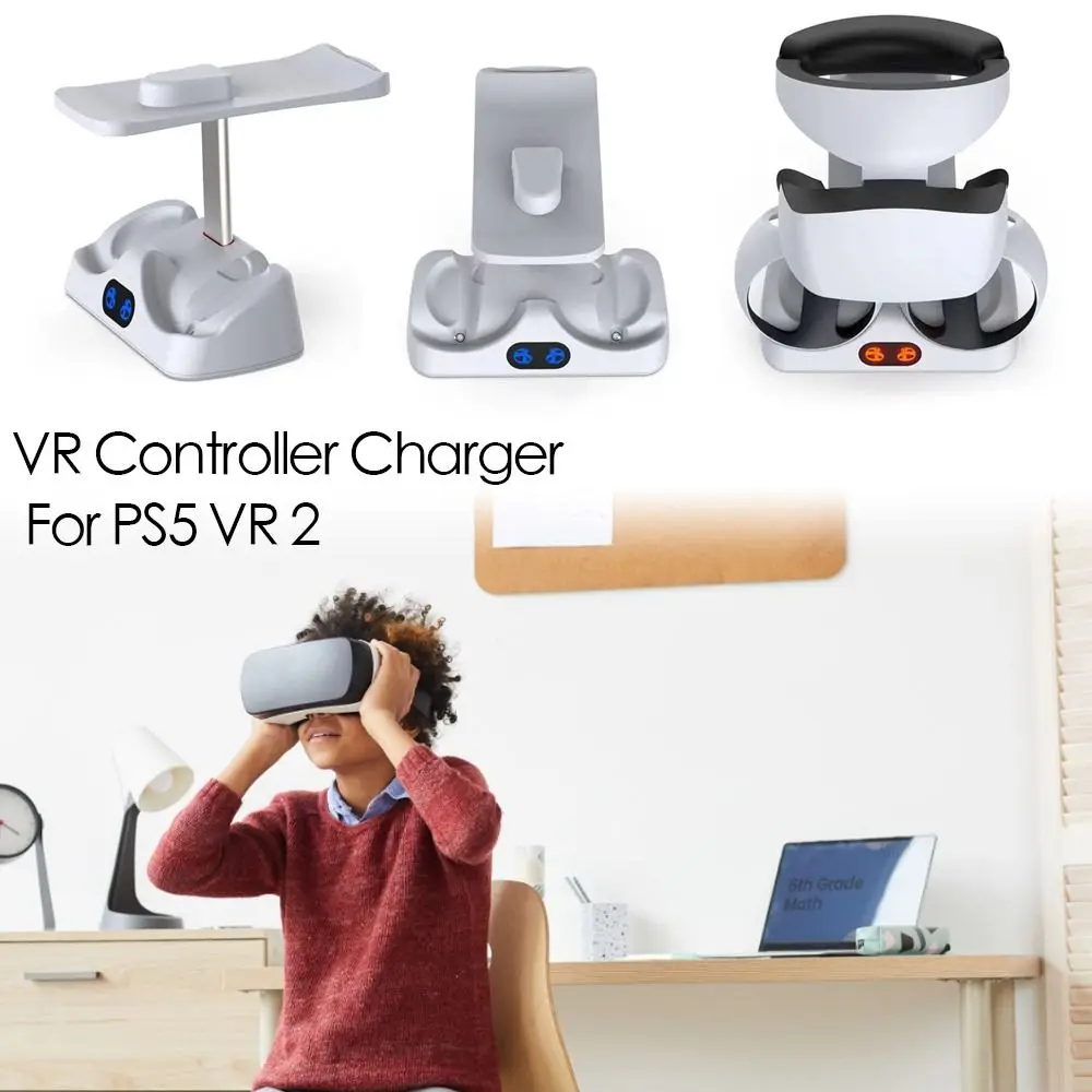 

VR 2 со встроенным индикатором, аксессуары для игр, Подставка для зарядки, контроллер виртуальной реальности, зарядное устройство, держатель ...