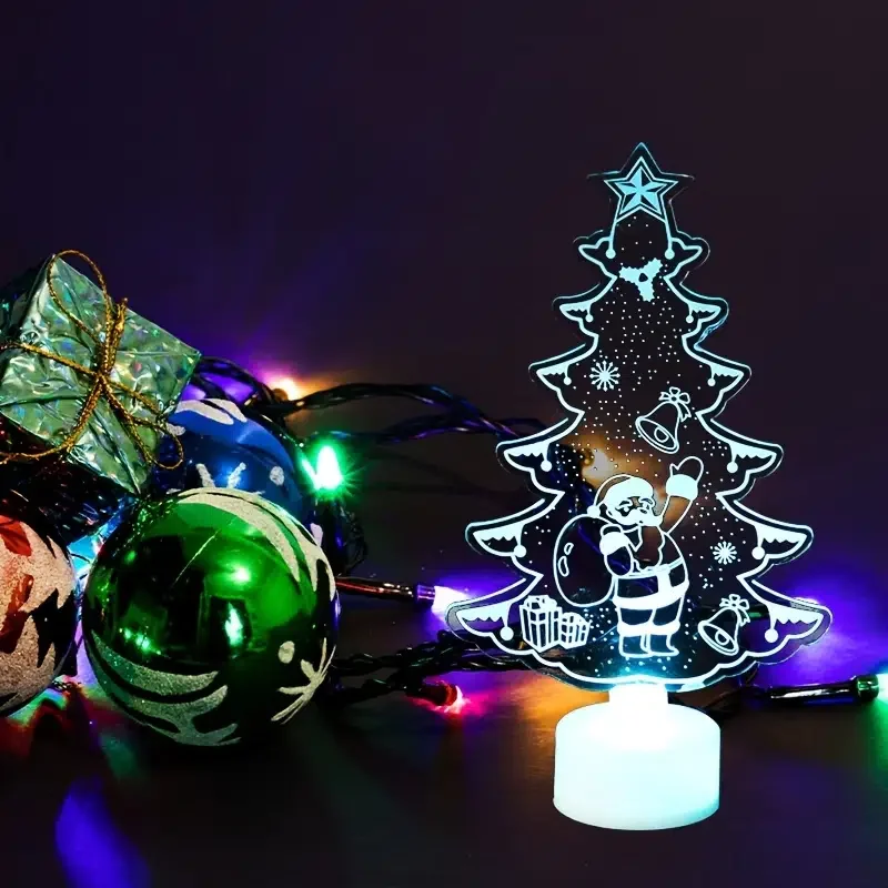 

HMTX 1pc, Christmas LED Decor Night Light Ornament, Scene Decor, Holiday Accessory, Birthday Party Supplies