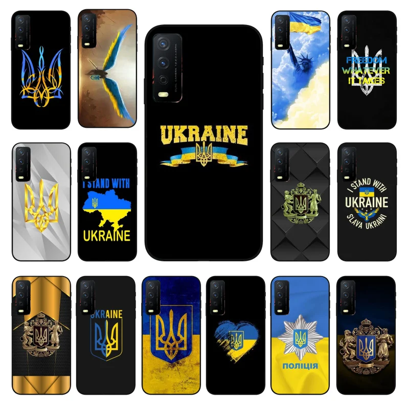 

Phone Case For VIVO Y31 Y21 Y70 Y21S Y20 Y72 1907 Y12 Y11S Y53S Y33S Y55 Y76 Y51 Y15S Y01 Ukraine Flag Case