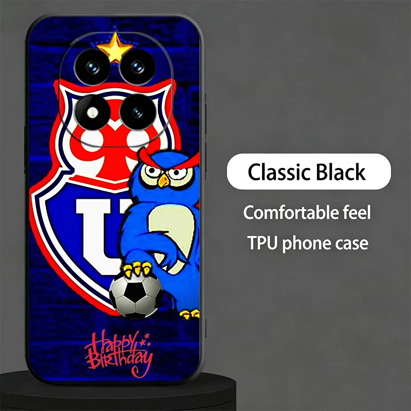 Фото Мягкий чехол для телефона Xiaomi Redmi Note 15 14 13 12 Pro Plus Chile U-University Logo 12S 11S 4G 11T 5G 10S 11E, черный чехол-накладка №3