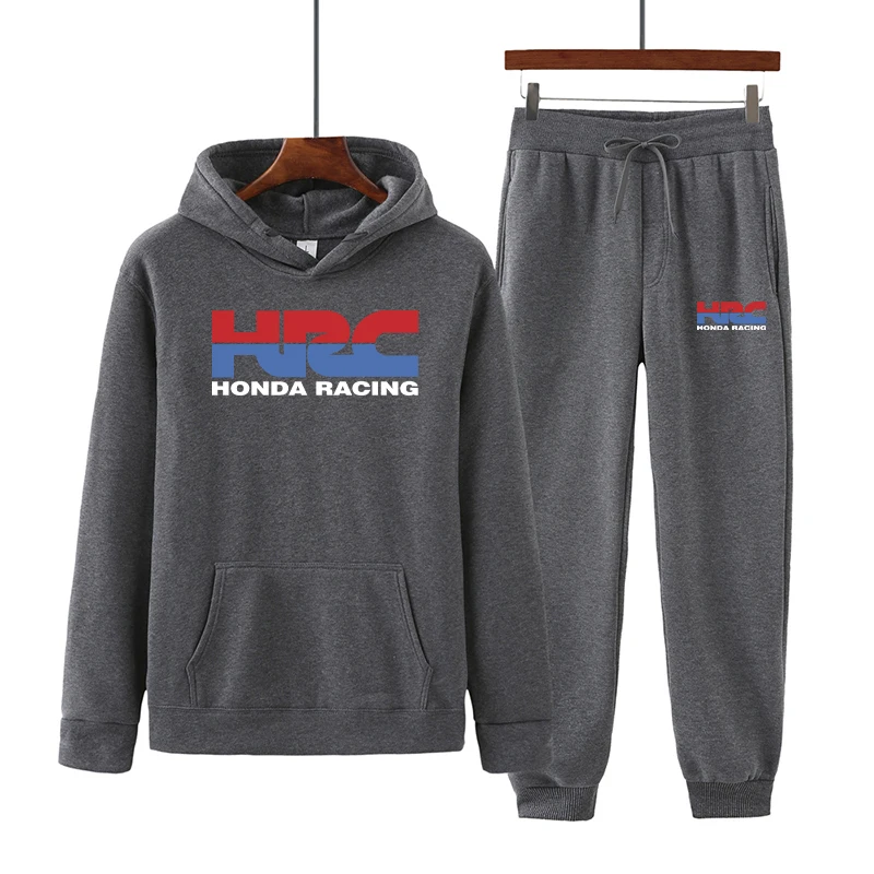 

HRC printing 2022 new autumn and winter men's loose casual comfortable hooded sweater and pants casual fashion suit 2-piece set