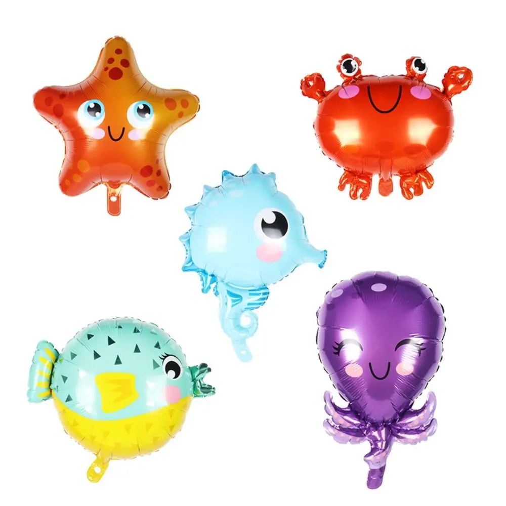 

Underwater World Kids Birthday Baby Shower Photo Props Party Supplies Globos Ornaments Foil Balloons Animal Balloons