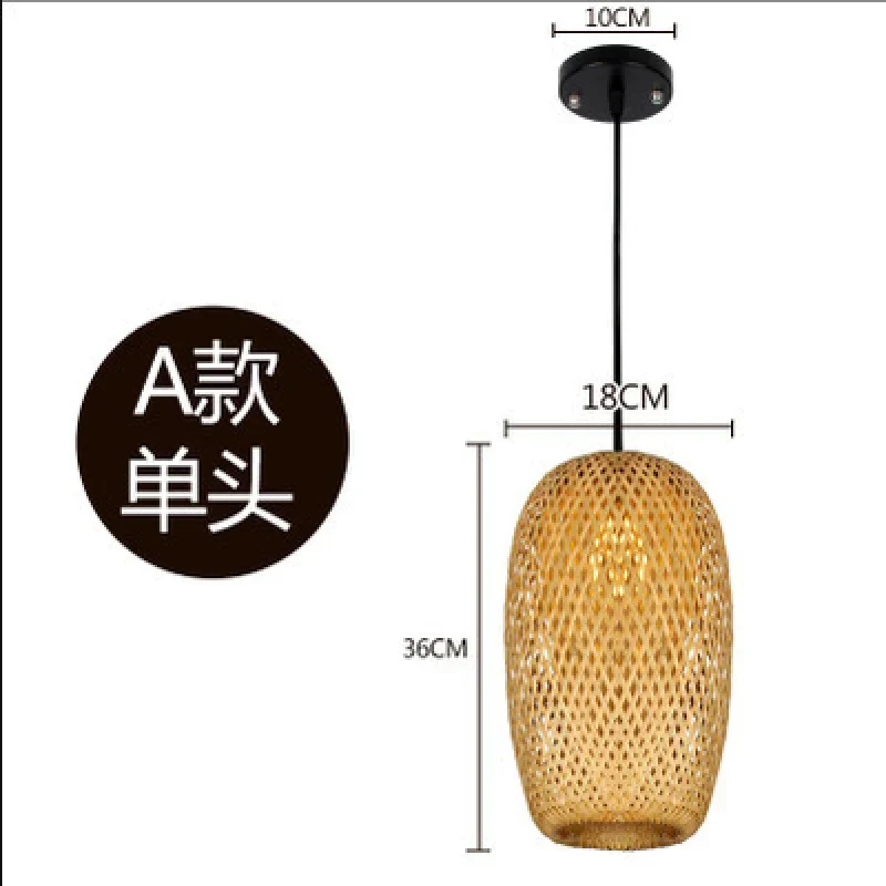 Люстра для столовой пасторальный бамбук художественный кабинет и проход в