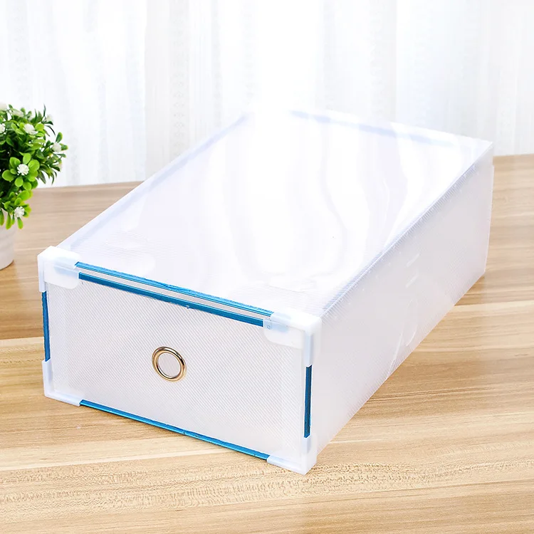 

2181-Transparent Plastic Shoe Box Plastic Storage Shoe Box Thickened Dustproof Foldable Drawer Case