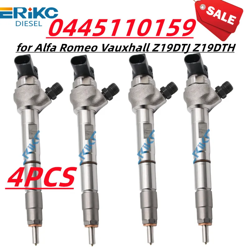 4 шт. ERIKC 0445110159 Дизельная форсунка 0 445 110 159 топливная Common Rail для Alfa Romeo Vauxhall Z19DTJ Z19DTH