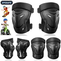 6pcs adultchild knee pad elbow pad wrist guard sport protective gear set for roller skating skateboard scooter cycling bmx bike