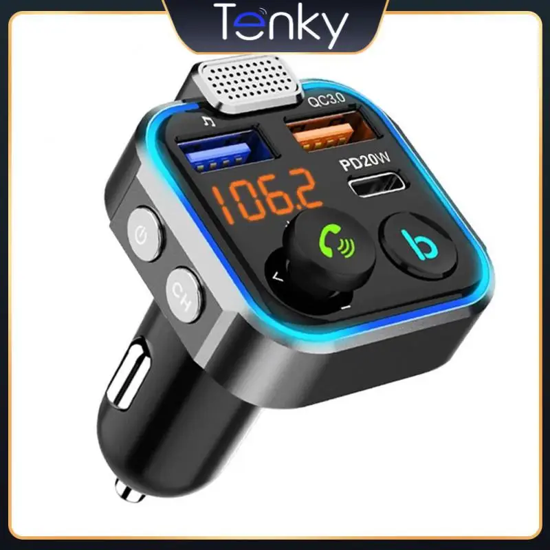 

Hands Free Fm Transmitter Pd 20w Car Adapter Universal Mp3 Player Support U Disk Car Accessories Durable